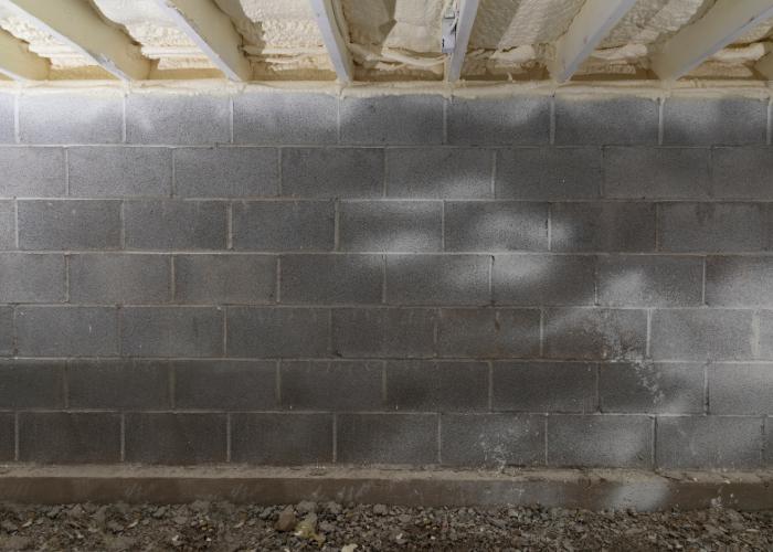 Interior of a crawl space inspection in Muskegon, MI